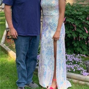 beautiful prom dress!! worn once, bought from macys for $150!!